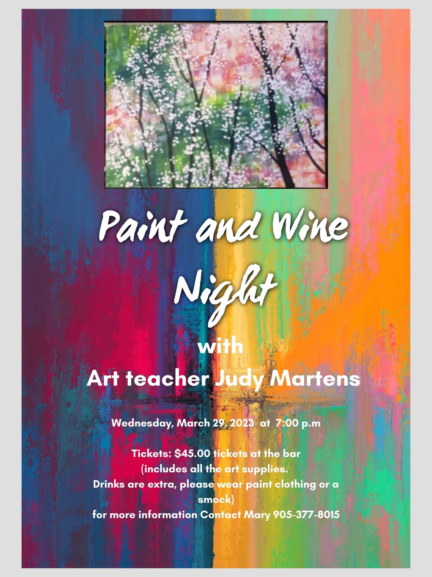 Paint and Wine Night The Cobourg Legion